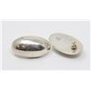 Image 1 : SILVER EARRINGS, OVAL