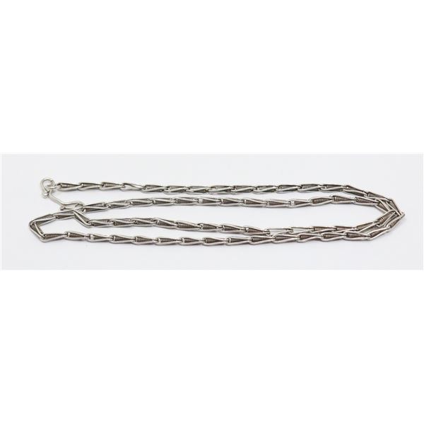 SILVER THIN LINK NECKLACE, 17.5"