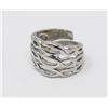 Image 1 : STERLING SILVER RING, WAVE PATTERN,