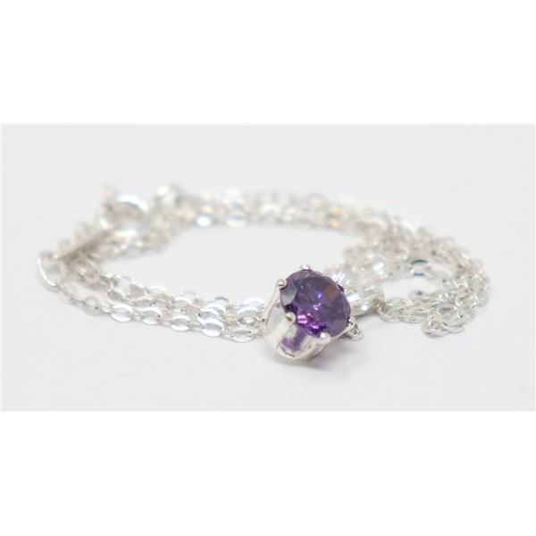 STERLING SILVER PENDANT NECKLACE WITH