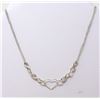 Image 1 : ITALIAN SILVER HEART NECKLACE, 17.5"