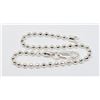 Image 1 : ITALIAN SILVER BEAD CHAIN BRACELET, 7.5"