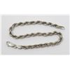 Image 1 : ITALIAN SILVER TWIN BRAIDED BRACELET, 7"