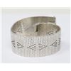 Image 1 : SILVER BAND BRACELET 7.5", 1" WIDE, BOX CLASP