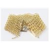 Image 1 : GOLD FINISH MESH BRACELET 7.5" X 1.5"