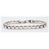 Image 1 : ITALIAN SILVER BOX LINK CHAIN BRACELET, 9.25"