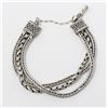 Image 1 : SILVER TRIPLE STRAND BRACELET  8"