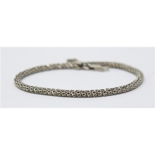 ITALIAN SILVER ROPE BRACELET, 8"