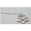 Image 2 : ESTATE 925 SILVER INFINITY HEART SYMBOL NECKLACE