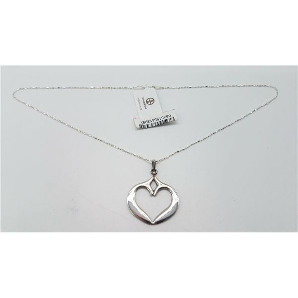 ESTATE 925 SILVER MACY'S 18" NECKLACE & PENDANT