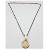 Image 4 : ESTATE 925 SILVER AZTEC PENDANT ROPE CHAIN NECKLAC