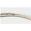 Image 4 : ESTATE 990 SILVER FLORAL ETCHED SOLID BANGLE