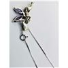 Image 2 : ESTATE 925 SILVER PURPLE CZ STONE WHIMISICAL FAIRY