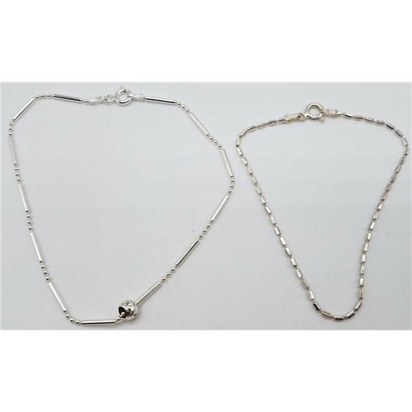 ESTATE LOT OF 2 925 ST.SILVER BRACELETS 7.25" & 9"