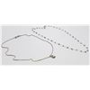 Image 1 : ESTATE 925 SILVER NECKLACES HEART BEADED 7" & 9"