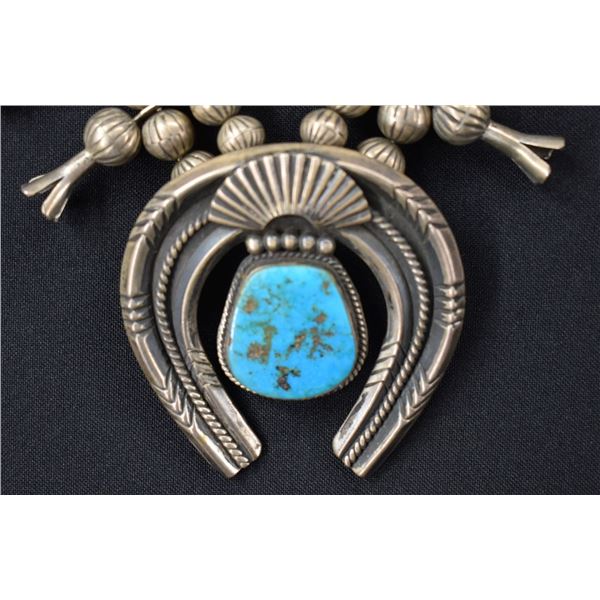 アクセサリー Navajo Indian Jewelry Neckless Tony Yazzie Navajo Handmade 18