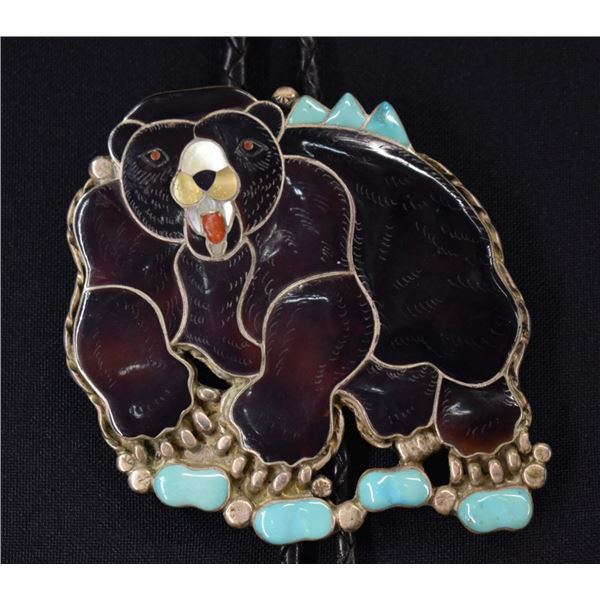 ZUNI INDIAN BOLO (BERNICE LEEKITY)