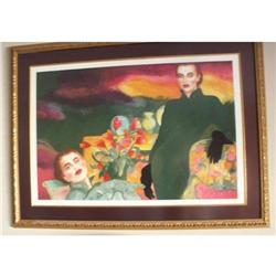 Serigraph 'TULIPS   by Artist J. Ziawinska #2157785