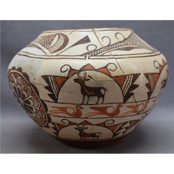 ZUNI INDIAN POTTERY OLLA