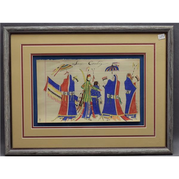 PLAINS INDIAN LEDGER DRAWING