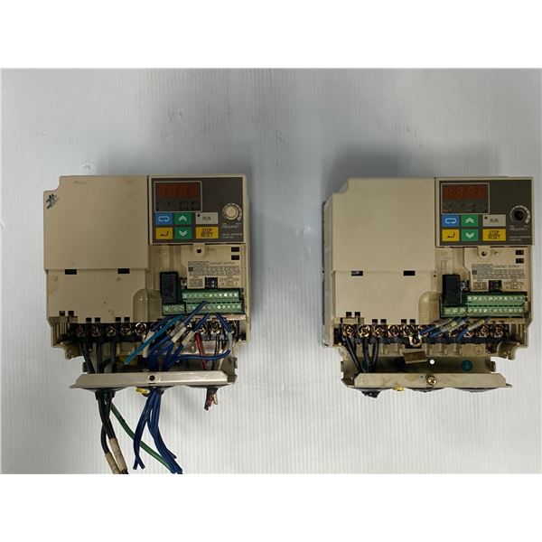 (2) Omron # 3G3MV-C4037 Inverters