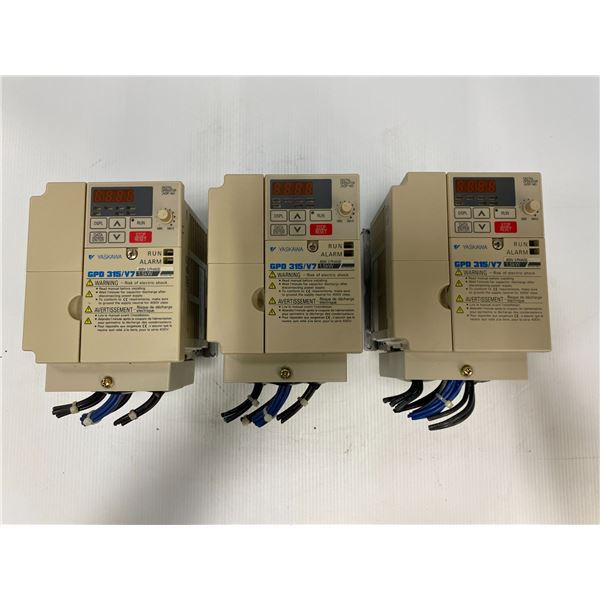 (3) Yaskawa # CIMR-V7AM41P5 Drives