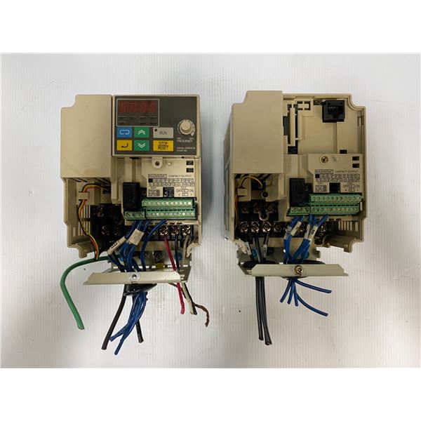 (2) Omron # 3G3MV-C4015 Inverters