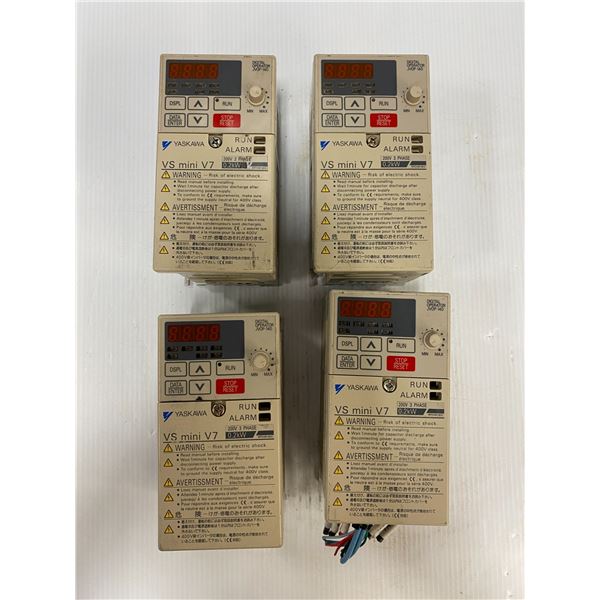 (4) Yaskawa # CIMR-V7AA20P2 Inverters