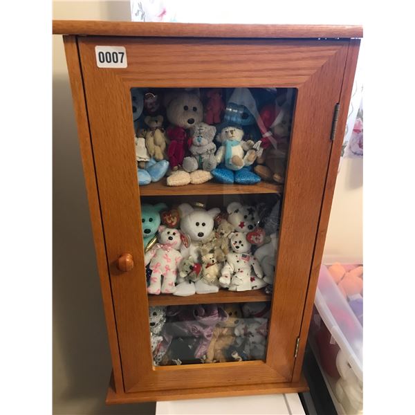 Beanie Babies with Display Cabinet
