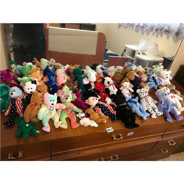 Massive Beanie Baby Collection with Tote
