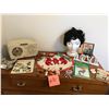 Image 1 : Vintage GE Radio, Wig/Stand & Aboriginal Jewellery Etc.