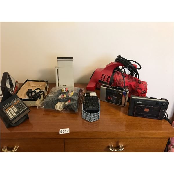 Dirt Devil Steamer, Walkman's, Transistor Radio, Extension Cords & Iron