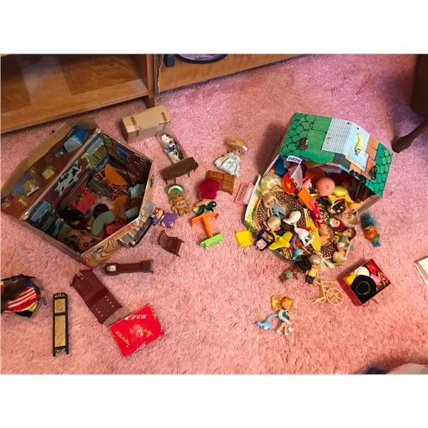 Various Trolls, Dolls, Doll Houses, Furniture and Clothes