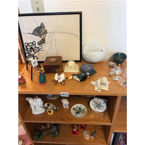 Assorted Home Decor, Baskets, Nativity Scene, Vases and Ashtrays