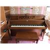 Image 1 : Henry Herbert Upright Piano with Bench & Music Books & Lam