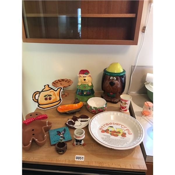 Dog & Cat Treat Containers, Serving Dishes, Pie Plate, Copper Candy Dish Etc.