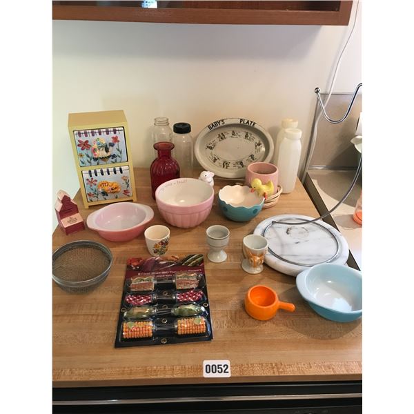 Egg Cups Serving Dishes, Baby Bottles/Warmer, Spice Box Etc