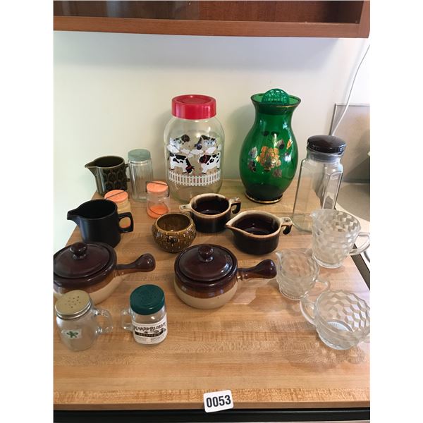 Green Vase, Soup Bowls & Cow Jar