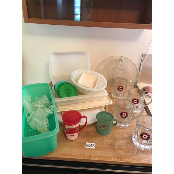 Tupperware, A&W Mugs and Vintage Containers