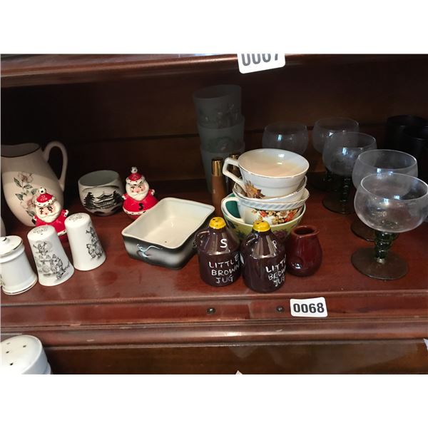 China, Glassware, Teacups, Salt & Pepper Shakers