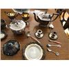Image 2 : Assorted Silver Coffee Pot, Cream/Sugar Bowls, Candle Holders Etc