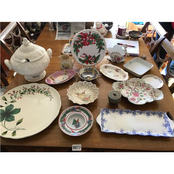 Electric Soup Tureen, Japanese Swan Bowls & Various China