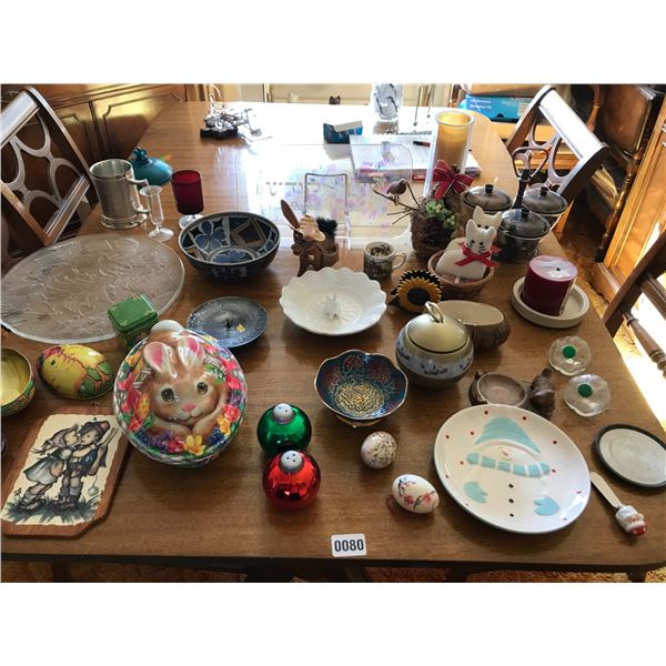 Mid Century Modern Condiment Dish, Holiday Items & Assorted Home Decor