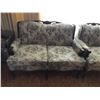 Image 1 : Vintage Upholstered Loveseat & Chair