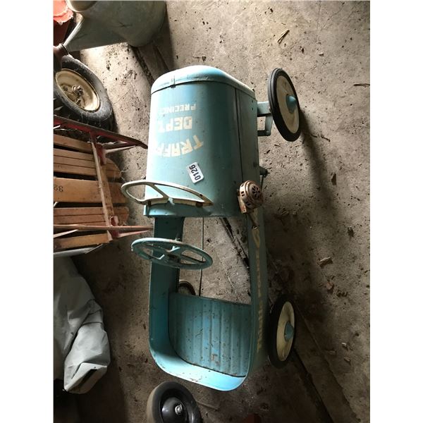 Thistle Police Chief Blue Vintage Children's Toy Car