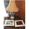 Image 1 : Ornate Vintage Lamp & 2 Pictures