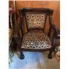 Image 1 : Large Upholstered Chair with Lion Claw Feet