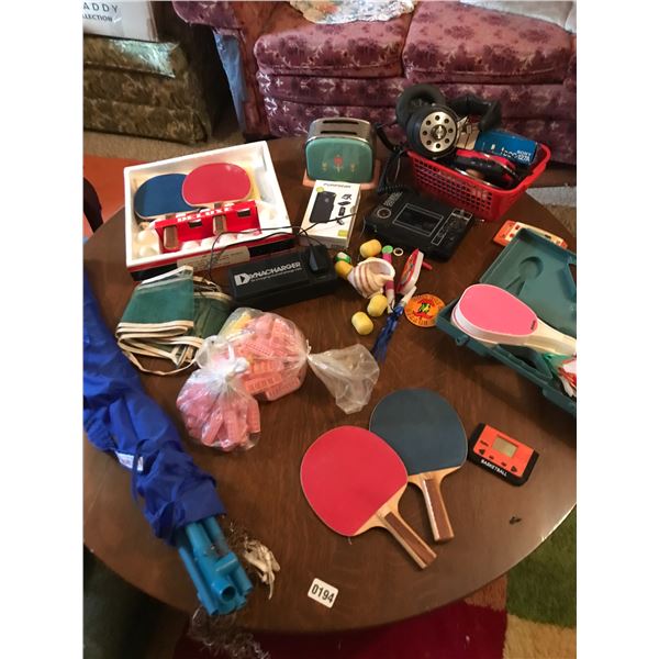 Ping Pong Sets, Walkmans, Headphones, Curlers, Vintage Children's Toaster & Dynacharger Etc.
