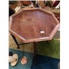 Image 1 : Hexagonal Wood Table with Claw Feet