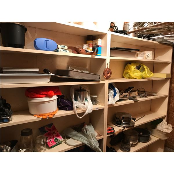 Assorted Tins, Bakeware, Iron United Waffle Maker & Assorted Canning Goods